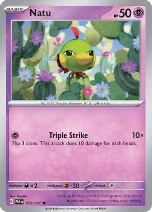 Natu - 025/091 (25) [SV: Paldean Fates] Reverse Holofoil - Deck Out Gaming