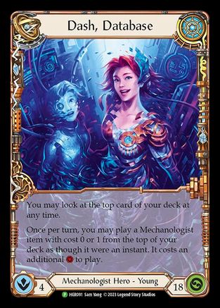 Dash, Database - HER091 (HER091) [Flesh and Blood: Promo Cards] Cold Foil - Deck Out Gaming