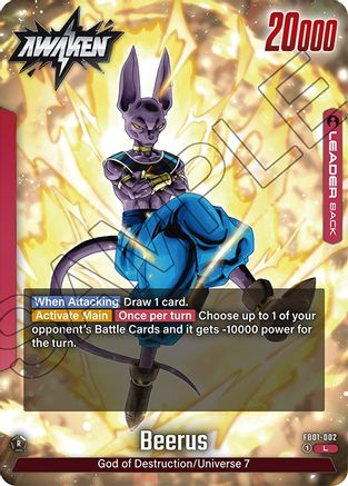 Beerus - FB01-002 (FB01-002) [Awakened Pulse] - Deck Out Gaming