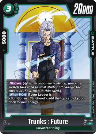 Trunks : Future - FB01-092 (FB01-092) [Awakened Pulse] Foil - Deck Out Gaming