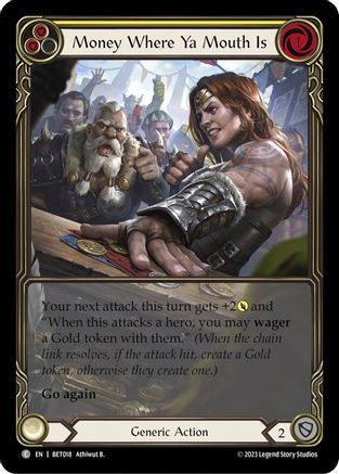 Money Where Ya Mouth Is (Yellow) (BET018) [Blitz Deck: Heavy Hitters - Betsy] - Deck Out Gaming