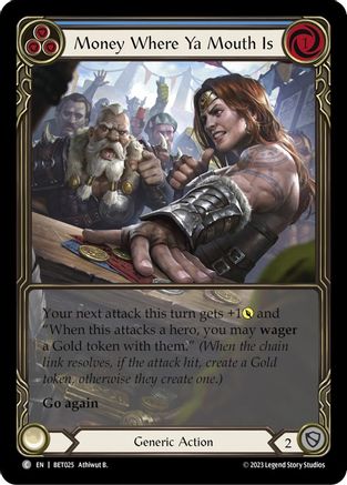 Money Where Ya Mouth Is (Blue) (BET025) [Blitz Deck: Heavy Hitters - Betsy] - Deck Out Gaming