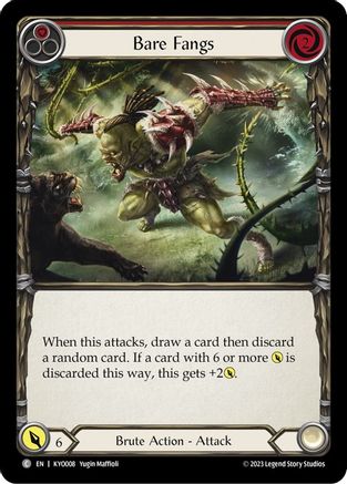 Bare Fangs (Red) (KYO008) [Blitz Deck: Heavy Hitters - Kayo] - Deck Out Gaming