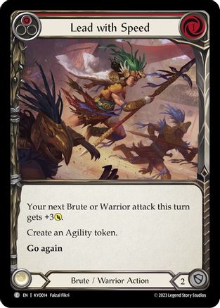 Lead with Speed (Red) (KYO014) (KYO014) [Blitz Deck: Heavy Hitters - Kayo] - Deck Out Gaming
