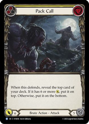 Pack Call (Yellow) (KYO018) [Blitz Deck: Heavy Hitters - Kayo] - Deck Out Gaming