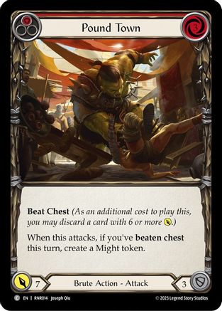 Pound Town (Red) (RNR014) [Blitz Deck: Heavy Hitters - Rhinar] - Deck Out Gaming