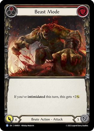 Beast Mode (Red) (RNR011) [Blitz Deck: Heavy Hitters - Rhinar] - Deck Out Gaming