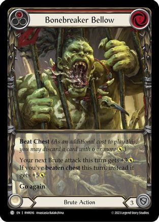 Bonebreaker Bellow (Red) (RNR016) [Blitz Deck: Heavy Hitters - Rhinar] - Deck Out Gaming