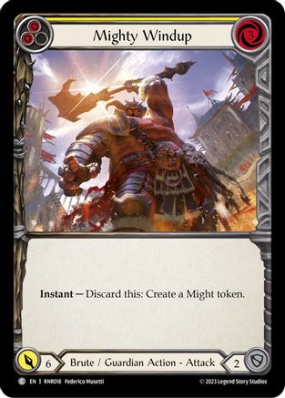 Mighty Windup (Yellow) (RNR018) [Blitz Deck: Heavy Hitters - Rhinar] - Deck Out Gaming