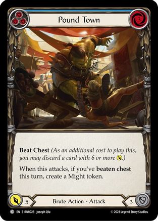 Pound Town (Blue) (RNR023) [Blitz Deck: Heavy Hitters - Rhinar] - Deck Out Gaming