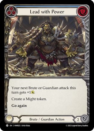 Lead with Power (Blue) (RNR025) [Blitz Deck: Heavy Hitters - Rhinar] - Deck Out Gaming