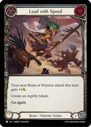 Lead with Speed (Blue) (RNR026) [Blitz Deck: Heavy Hitters - Rhinar] - Deck Out Gaming