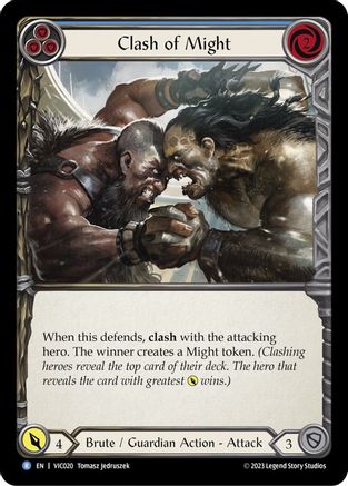 Clash of Might (Blue) (VIC020) [Blitz Deck: Heavy Hitters - Victor] - Deck Out Gaming