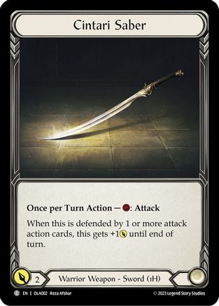 Cintari Saber (OLA002) [Blitz Deck: Heavy Hitters - Olympia] - Deck Out Gaming