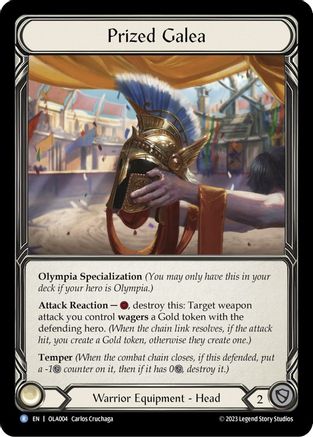 Prized Galea (OLA004) [Blitz Deck: Heavy Hitters - Olympia] - Deck Out Gaming