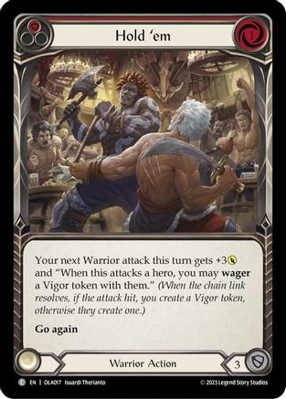 Hold 'em (Red) (OLA017) [Blitz Deck: Heavy Hitters - Olympia] - Deck Out Gaming