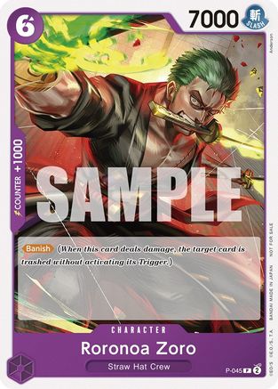 Roronoa Zoro (OP-06 Pre-Release Tournament) [Participant] (P-045) [One Piece Promotion Cards]