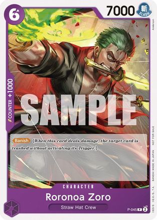 Roronoa Zoro (OP-06 Pre-Release Tournament) [Participant] (P-045) [One Piece Promotion Cards] - Deck Out Gaming