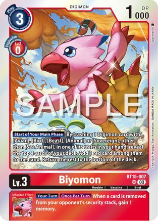 Biyomon (BT15-007) [Exceed Apocalypse] Foil - Deck Out Gaming