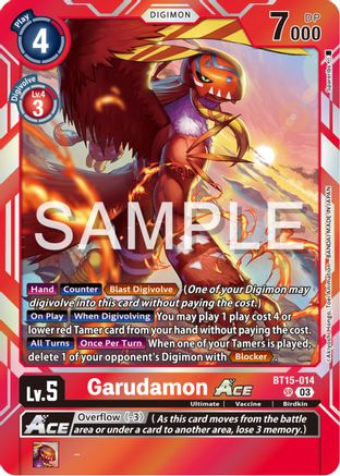 Garudamon ACE (BT15-014) [Exceed Apocalypse] Foil - Deck Out Gaming