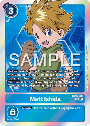 Matt Ishida (BT15-083) [Exceed Apocalypse] Foil - Deck Out Gaming