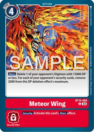 Meteor Wing (BT15-089) [Exceed Apocalypse] - Deck Out Gaming