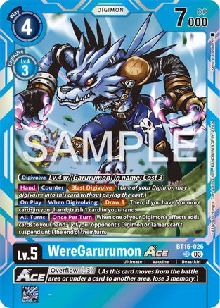 WereGarurumon ACE (BT15-026) [Exceed Apocalypse] Foil - Deck Out Gaming