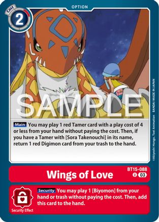 Wings of love (BT15-088) [Exceed Apocalypse] - Deck Out Gaming