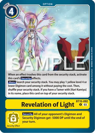 Revelation of Light (BT15-092) [Exceed Apocalypse] - Deck Out Gaming