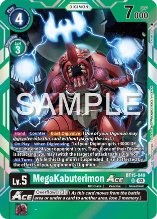 MegaKabuterimon ACE (BT15-049) [Exceed Apocalypse] Foil - Deck Out Gaming