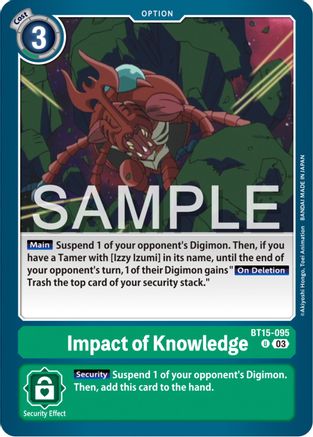 Impact of Knowledge (BT15-095) [Exceed Apocalypse] - Deck Out Gaming