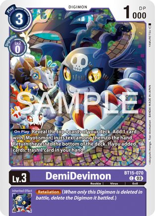 DemiDevimon (BT15-070) [Exceed Apocalypse] - Deck Out Gaming