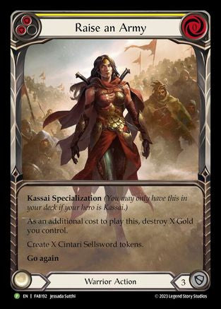 Raise an Army - FAB192 (FAB192) [Flesh and Blood: Promo Cards] Rainbow Foil - Deck Out Gaming