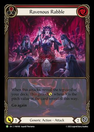Ravenous Rabble (Red) - FAB190 (FAB190) [Flesh and Blood: Promo Cards] Rainbow Foil - Deck Out Gaming