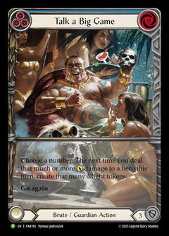 Talk a Big Game - FAB195 (FAB195) [Flesh and Blood: Promo Cards] Rainbow Foil - Deck Out Gaming