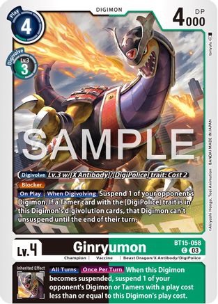 Ginryumon (BT15-058) [Exceed Apocalypse] - Deck Out Gaming