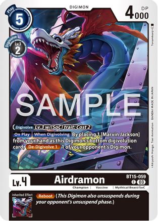 Airdramon (BT15-059) [Exceed Apocalypse] - Deck Out Gaming