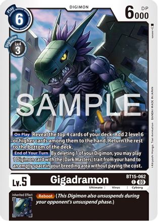 Gigadramon (BT15-062) [Exceed Apocalypse] - Deck Out Gaming