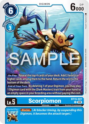 Scorpiomon (BT15-027) [Exceed Apocalypse] - Deck Out Gaming