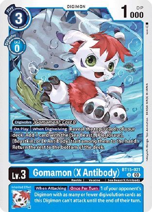 Gomamon (X Antibody) (BT15-021) [Exceed Apocalypse] - Deck Out Gaming