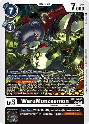 WaruMonzaemon (BT15-065) [Exceed Apocalypse] - Deck Out Gaming