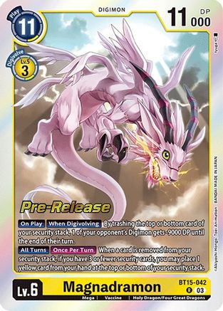 Magnadramon (BT15-042) [Exceed Apocalypse Pre-Release Cards] Foil - Deck Out Gaming