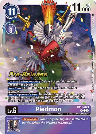 Piedmon (BT15-079) [Exceed Apocalypse Pre-Release Cards] Foil - Deck Out Gaming