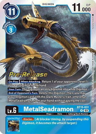 MetalSeadramon (BT15-031) [Exceed Apocalypse Pre-Release Cards] Foil - Deck Out Gaming