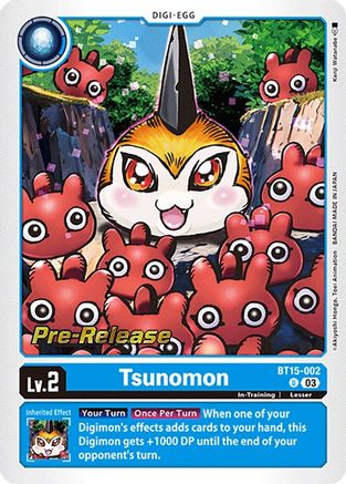 Tsunomon (BT15-002) [Exceed Apocalypse Pre-Release Cards] Foil - Deck Out Gaming