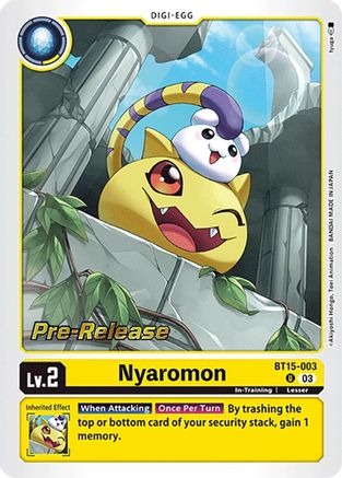 Nyaromon (BT15-003) [Exceed Apocalypse Pre-Release Cards] Foil - Deck Out Gaming