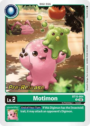 Motimon (BT15-004) [Exceed Apocalypse Pre-Release Cards] Foil - Deck Out Gaming