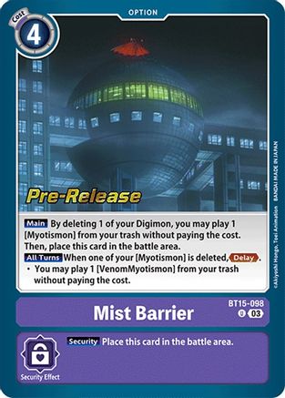 Mist Barrier (BT15-098) [Exceed Apocalypse Pre-Release Cards] Foil - Deck Out Gaming