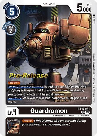 Guardromon (BT15-061) [Exceed Apocalypse Pre-Release Cards] Foil - Deck Out Gaming