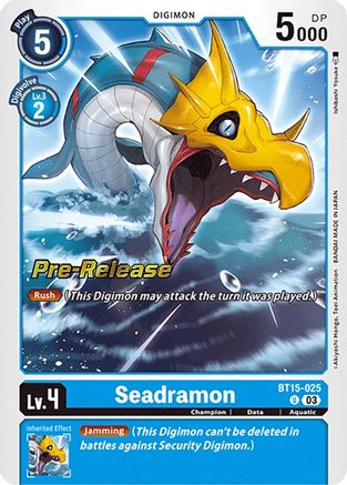 Seadramon (BT15-025) [Exceed Apocalypse Pre-Release Cards] Foil - Deck Out Gaming